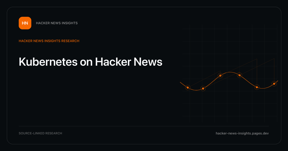 Visual guide to Kubernetes on Hacker News: How Kubernetes changed in Hacker News story titles from 2007 through 2026, with annual title share, peak year, sources, and coverage limits.