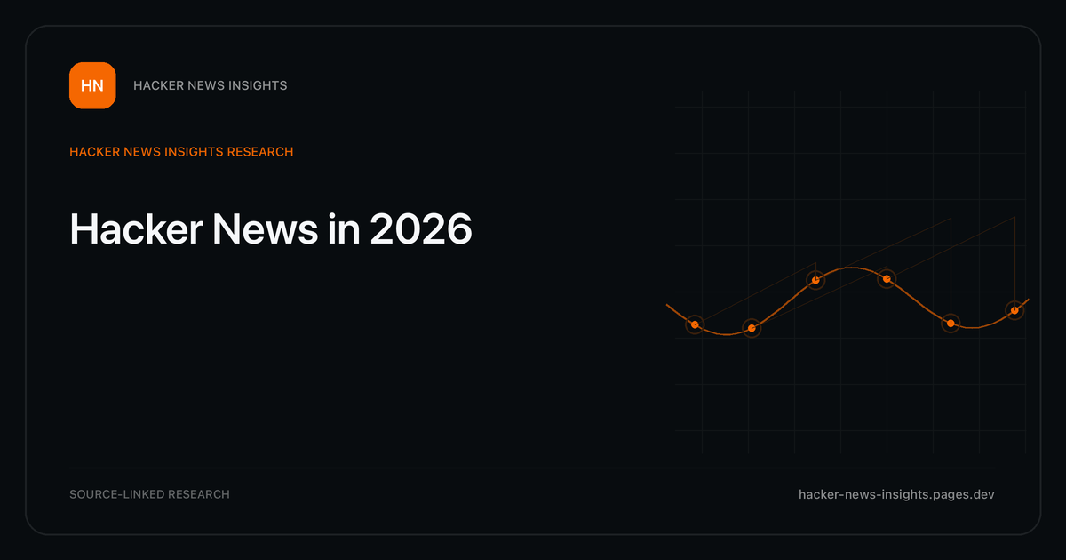 Visual guide to Hacker News in 2026: The strongest tracked Hacker News title themes in 2026, with annual shares and historical context.